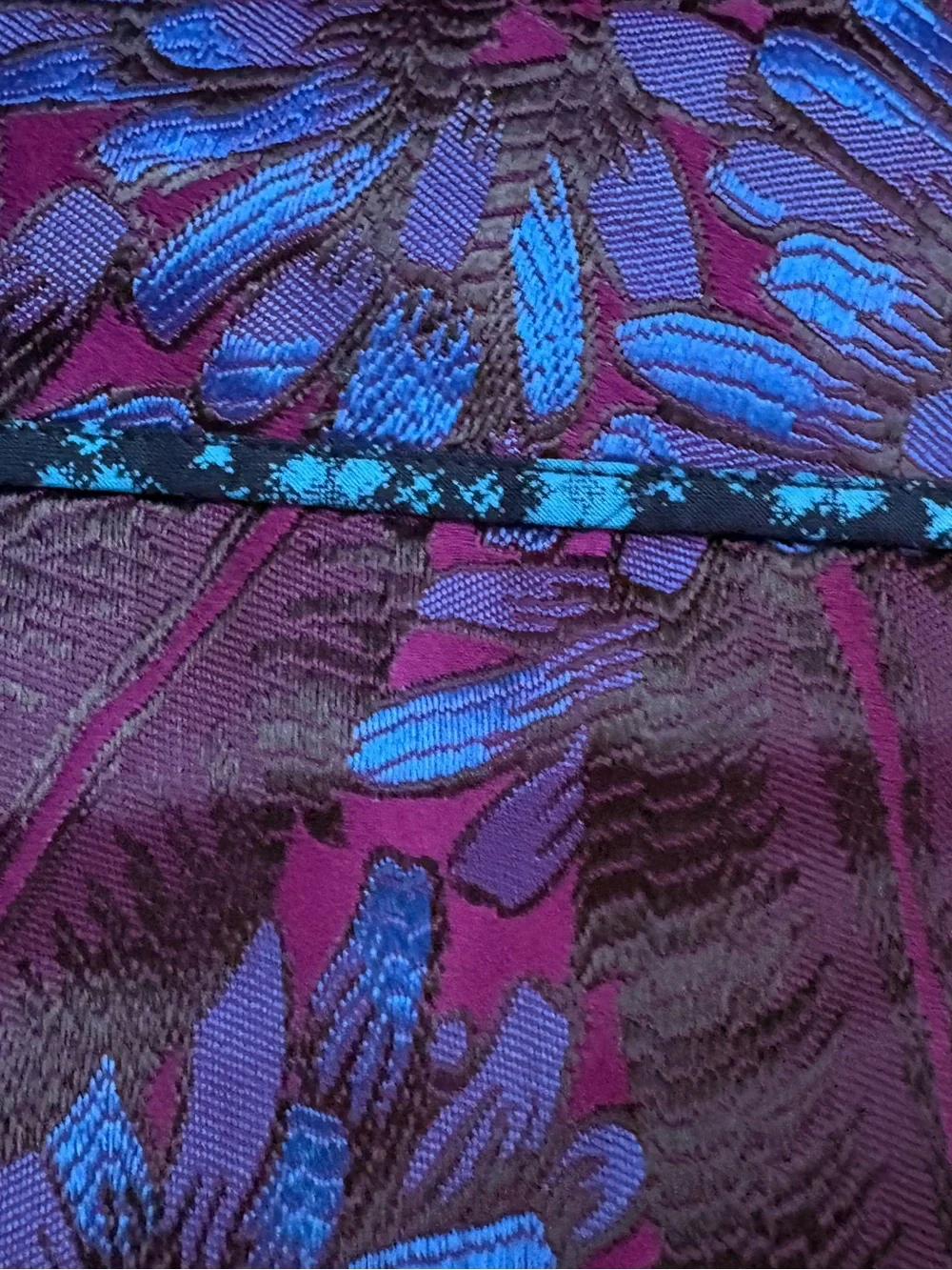 J. Crew midnight Purple Floral A-Line Jacquard skirt